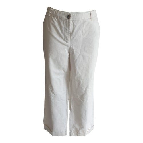 Pre-owned D&g Straight Jeans In White