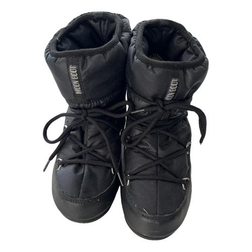Pre-owned Moon Boot Lace Up Boots In Black