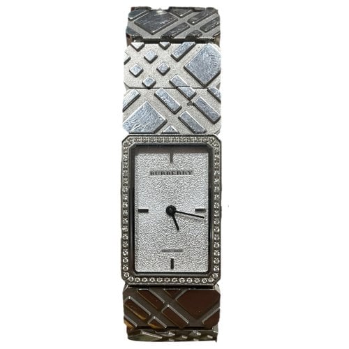 Pre-owned Burberry Watch In Silver