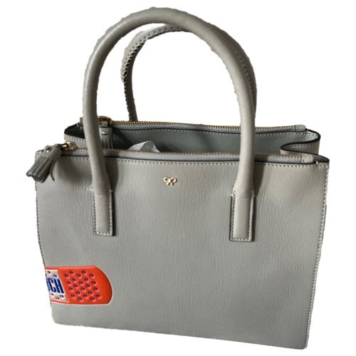 Pre-owned Anya Hindmarch Pimlico Leather Handbag In Grey