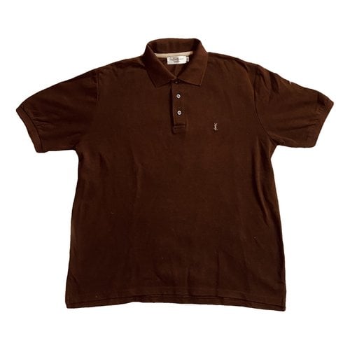 Pre-owned Saint Laurent Polo Shirt In Brown