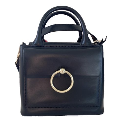 Pre-owned Claudie Pierlot Leather Crossbody Bag In Black