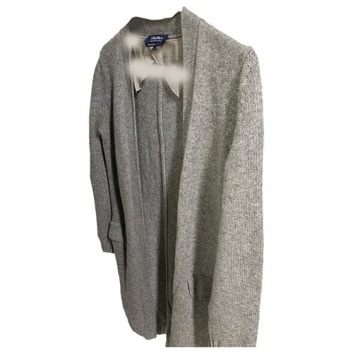 Pre-owned Max Mara Wool Cardigan In Grey