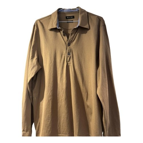 Pre-owned Massimo Dutti Polo Shirt In Camel