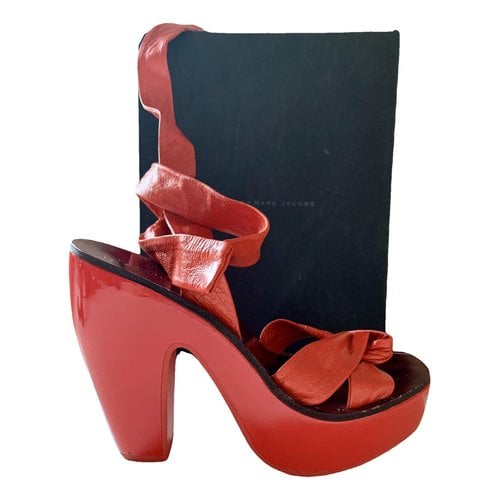 Pre-owned Marc By Marc Jacobs Leather Sandal In Orange
