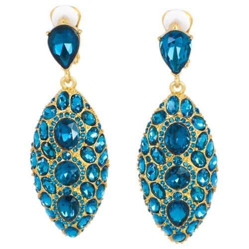 Pre-owned Oscar De La Renta Earrings In Turquoise
