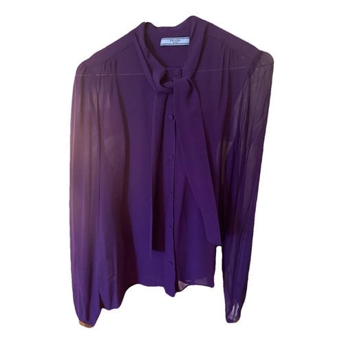 Pre-owned Prada Silk Blouse In Purple