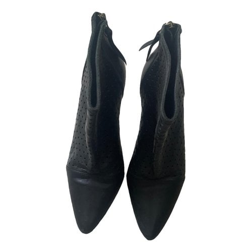 Pre-owned Magali Pascal Leather Heels In Black