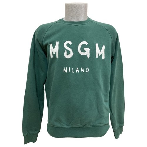 Pre-owned Msgm Sweatshirt In Green