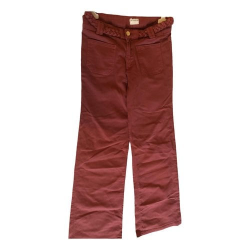 Pre-owned Gat Rimon Large Pants In Burgundy