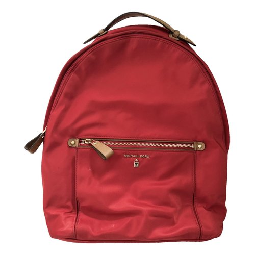 Pre-owned Michael Kors Vinyl Backpack In Red