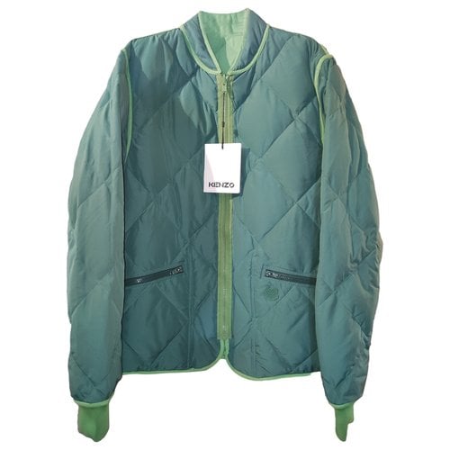 Pre-owned Kenzo Tiger Puffer In Green