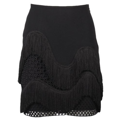 Pre-owned Stella Mccartney Silk Mini Skirt In Black