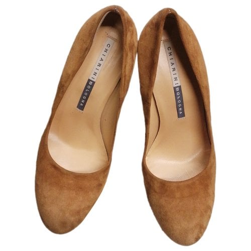 Pre-owned Chiarini Bologna Leather Heels In Beige