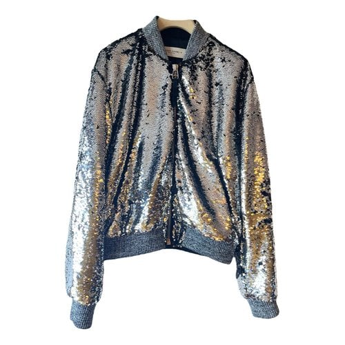 Pre-owned Golden Goose Glitter Jacket In Silver