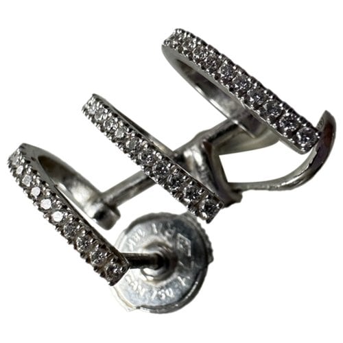 Pre-owned Messika Gatsby White Gold Earrings In Silver