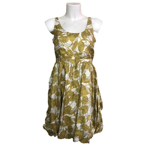 Pre-owned Calvin Klein Silk Dress In Yellow