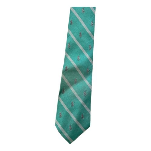 Pre-owned Ralph Lauren Silk Tie In Turquoise