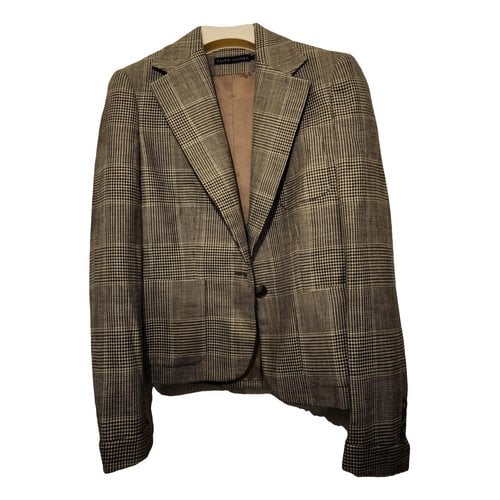 Pre-owned Ralph Lauren Wool Short Vest In Beige