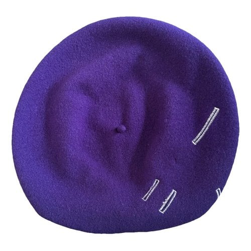Pre-owned Laulhere Wool Beret In Purple