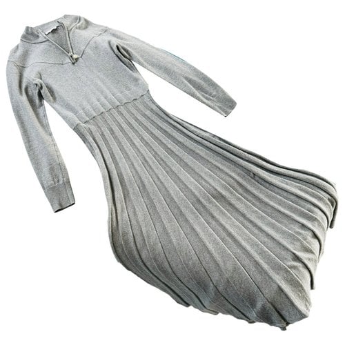 Pre-owned Claudie Pierlot Cashmere Maxi Dress In Grey