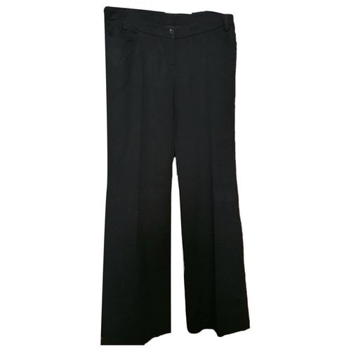 Pre-owned Patrizia Pepe Wool Large Pants In Black