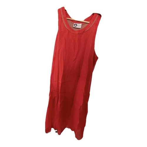 Pre-owned Lanvin Silk Mini Dress In Red