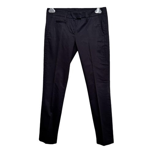 Pre-owned Dondup Carot Pants In Black