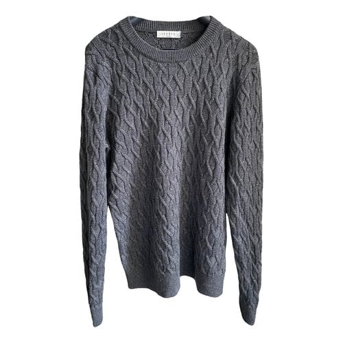 Pre-owned Sandro Wool Sweatshirt In Grey