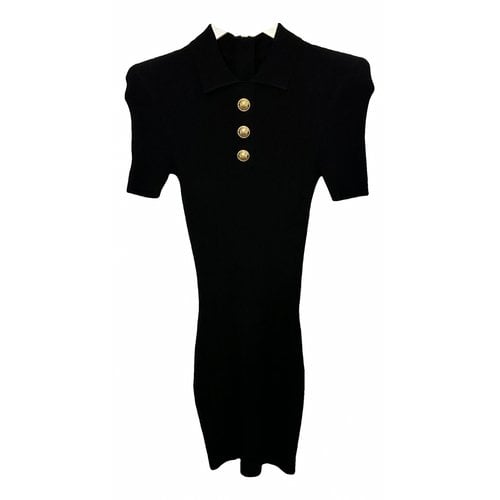Pre-owned Balmain Mini Dress In Black