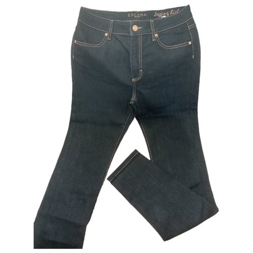 Pre-owned Escada Slim Jeans In Blue