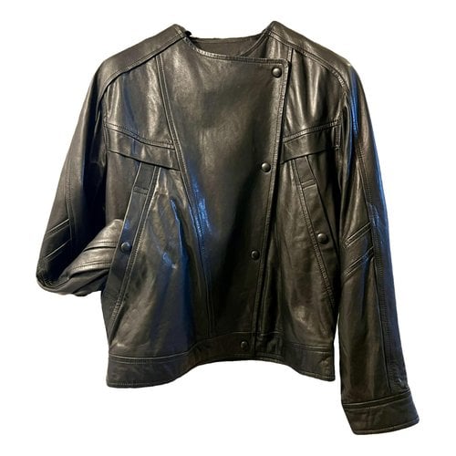 Pre-owned Iro Leather Biker Jacket In Black
