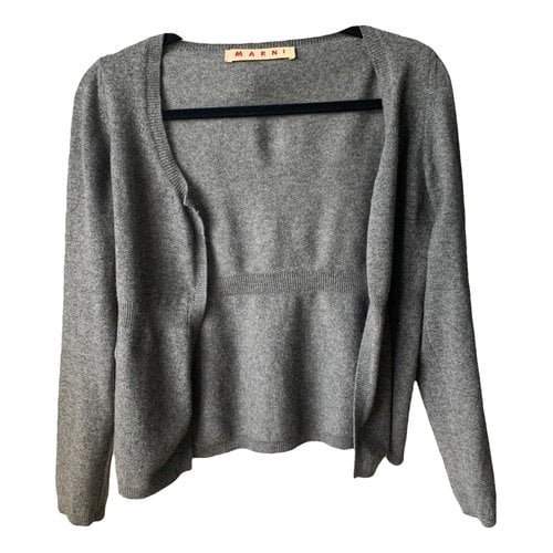 Pre-owned Marni Cashmere Cardigan In Grey