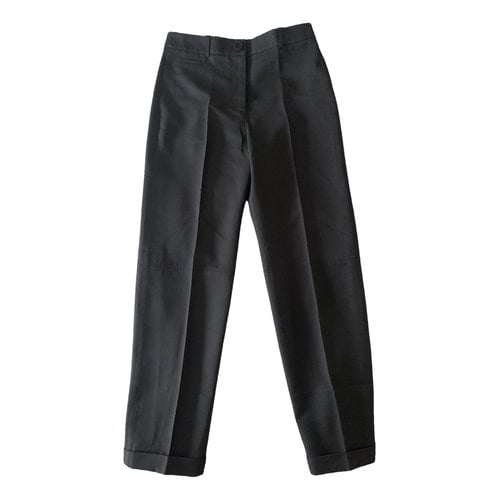 Pre-owned Jacquemus Le Souk Wool Trousers In Black