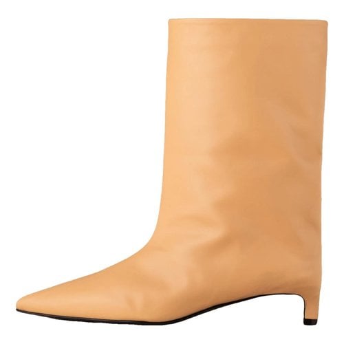 Pre-owned Jil Sander Leather Ankle Boots In Other