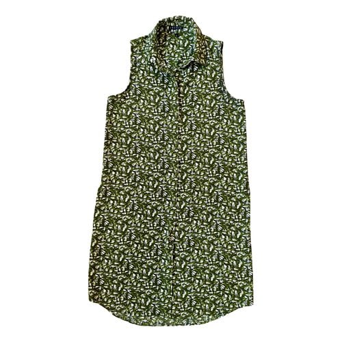 Pre-owned Theory Silk Dress In Green