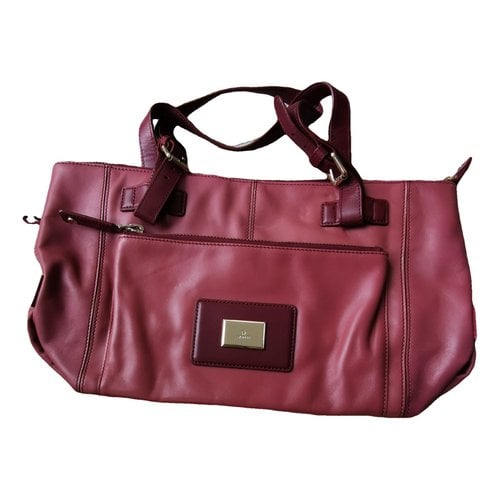 Pre-owned Aigner Leather Handbag In Red