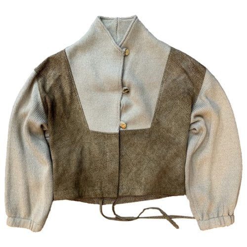 Pre-owned Borbonese Wool Jacket In Beige