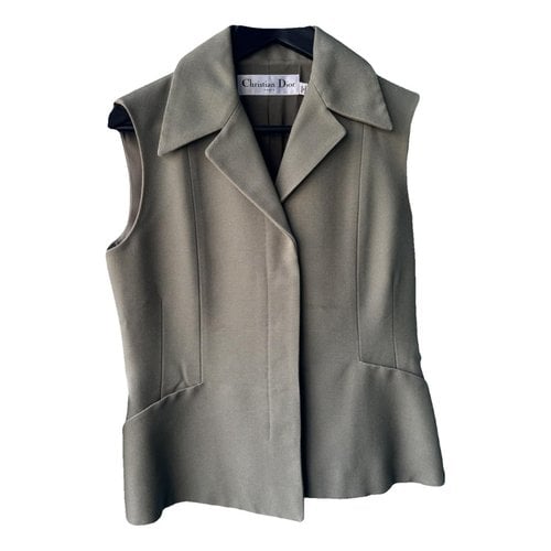 Pre-owned Dior Silk Vest In Green