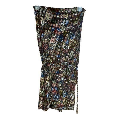 Pre-owned Fendi Mini Dress In Multicolour