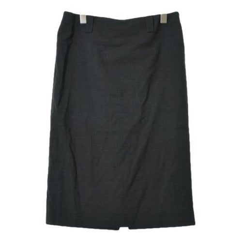 Pre-owned Miu Miu Maxi Skirt In Grey