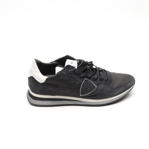 Pre-owned Philippe Model Leather High Trainers In Black