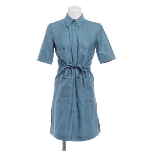 Pre-owned Victoria Beckham Wool Dress In Blue