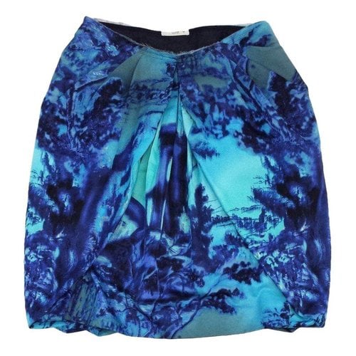 Pre-owned Prada Silk Mid-length Skirt In Blue
