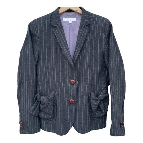 Pre-owned Allsaints Wool Blazer In Grey