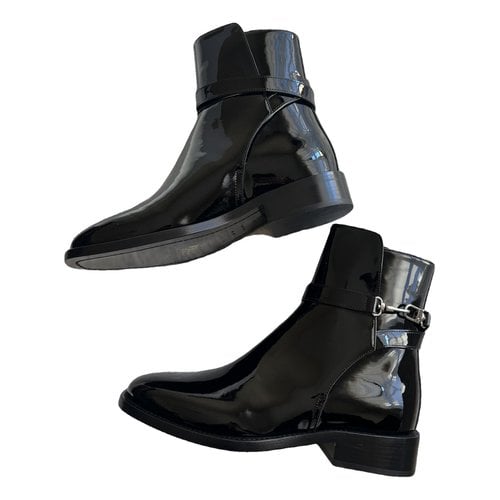 Pre-owned Totême Leather Boots In Black