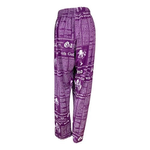 Pre-owned Galliano Large Pants In Purple