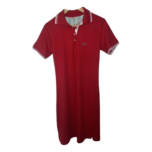 Pre-owned Lacoste Mid-length Dress In Red