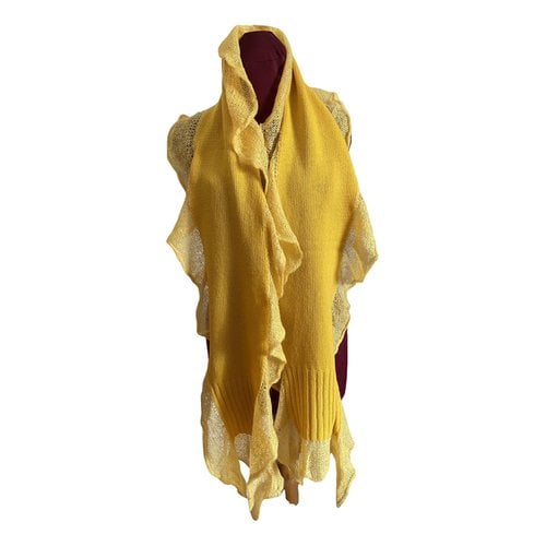 Pre-owned Luisa Spagnoli Wool Scarf In Yellow