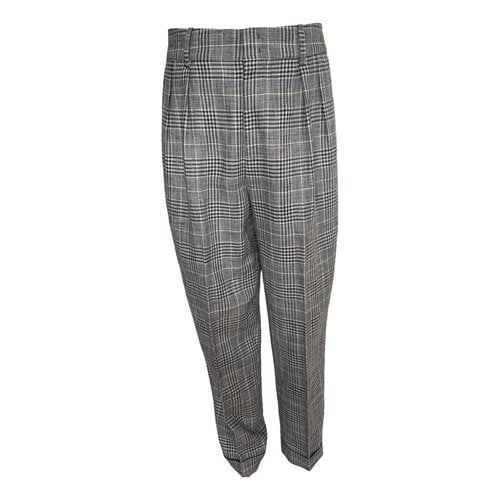 Pre-owned Isabel Marant Linen Carot Pants In Multicolour